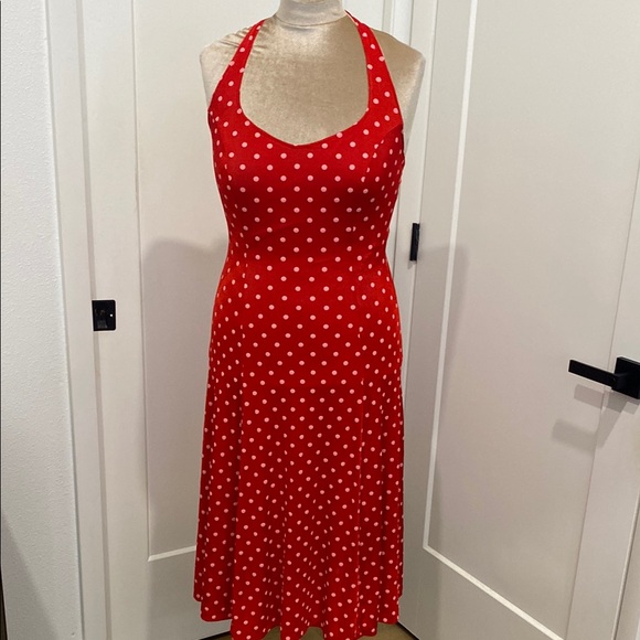 Alexia Admor Dresses & Skirts - ALEXIA ADMOR Red and White Polka Dot Halter Dress |Size Medium